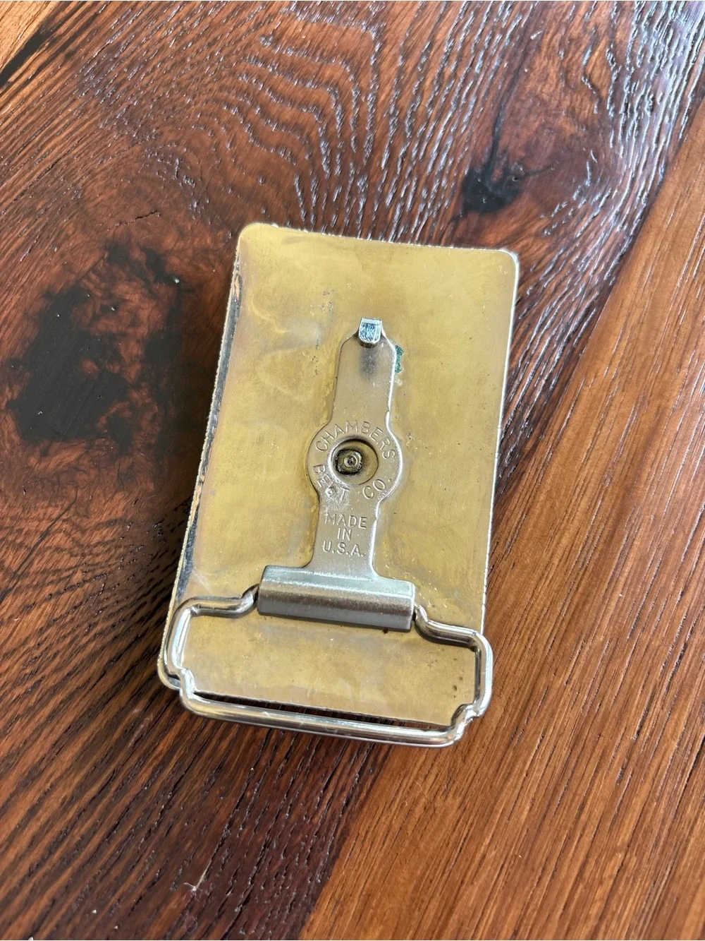 Vintage Rancher Western Polished Silver-Tone Belt Buckle, Coveted Wagon, USA